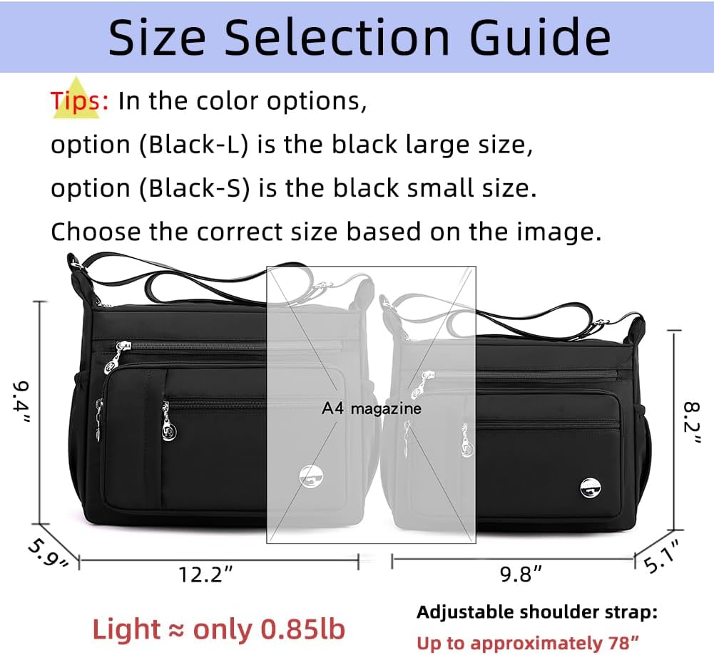 Women Shoulder Handbag Roomy Multiple Pockets Bag Ladies Crossbody Purse Fashion