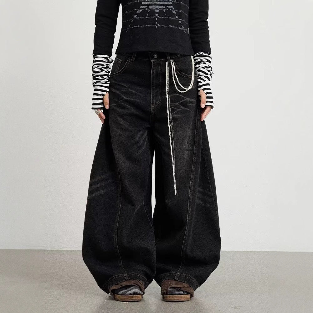 Loose Wide-leg Floor-dragging Culottes For Women