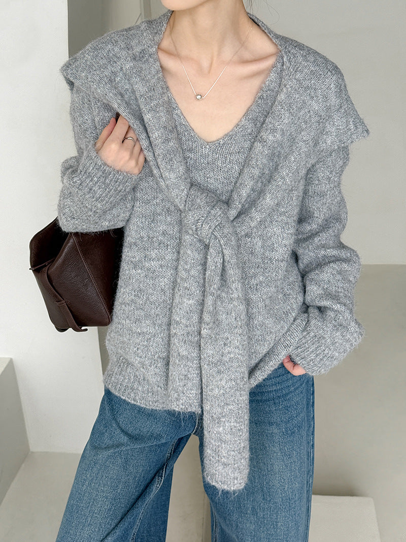 New Design Loose Lazy Style Wool Sweater